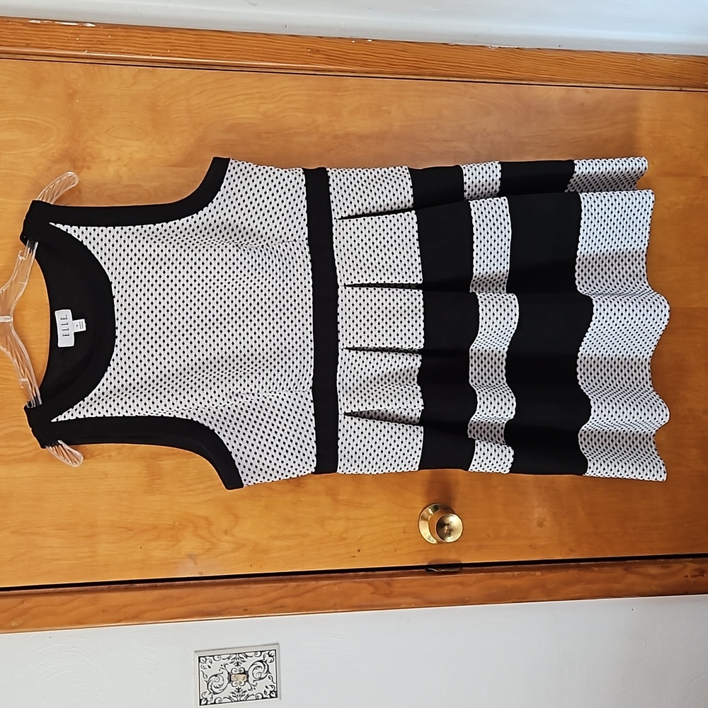 Black and White Skater Dress